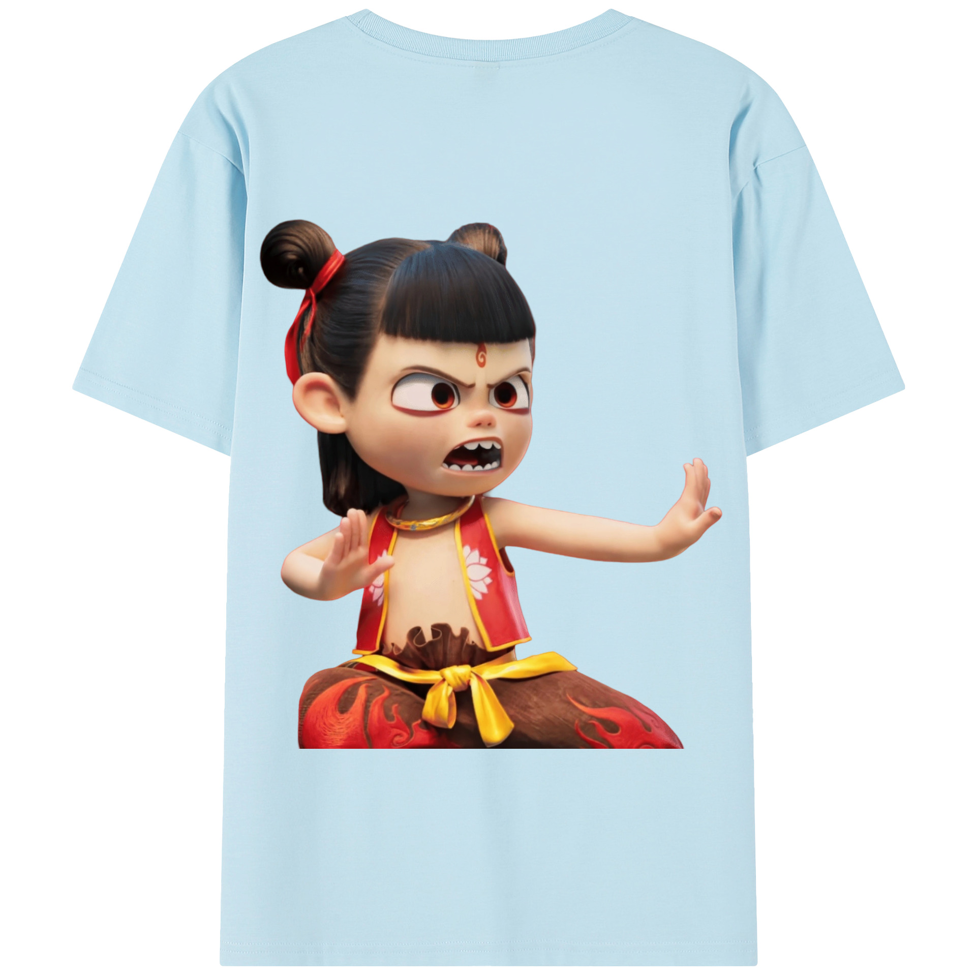 Ne Zha 2 ナタ 魔童の大暴れ 綿100％半袖Tシャツ（背面プリント）